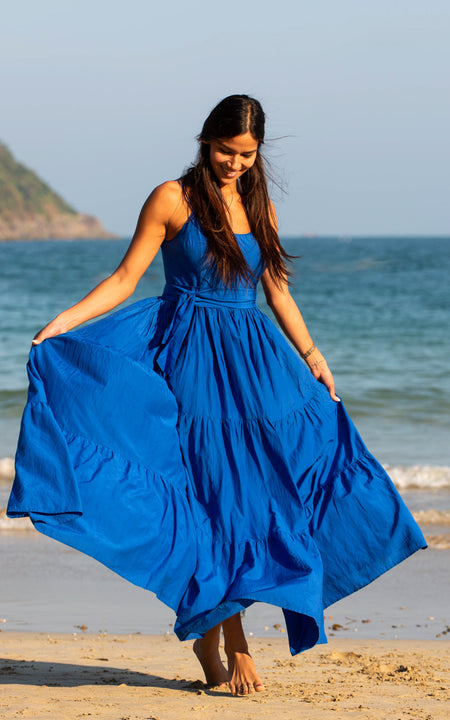 Lumley Lush Tiered Maxi Dress - Watercolor